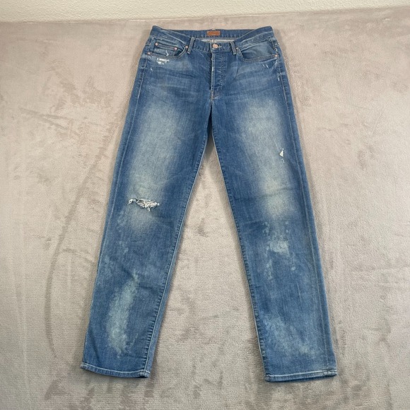 MOTHER The Brother Distressed Jeans in Getting Rowdy Women 30 (Tag 26) USA Made - Picture 6 of 14